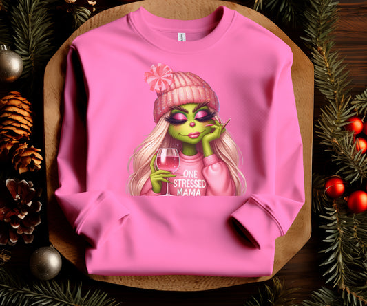 Stressed Mama Pink Sweatshirt